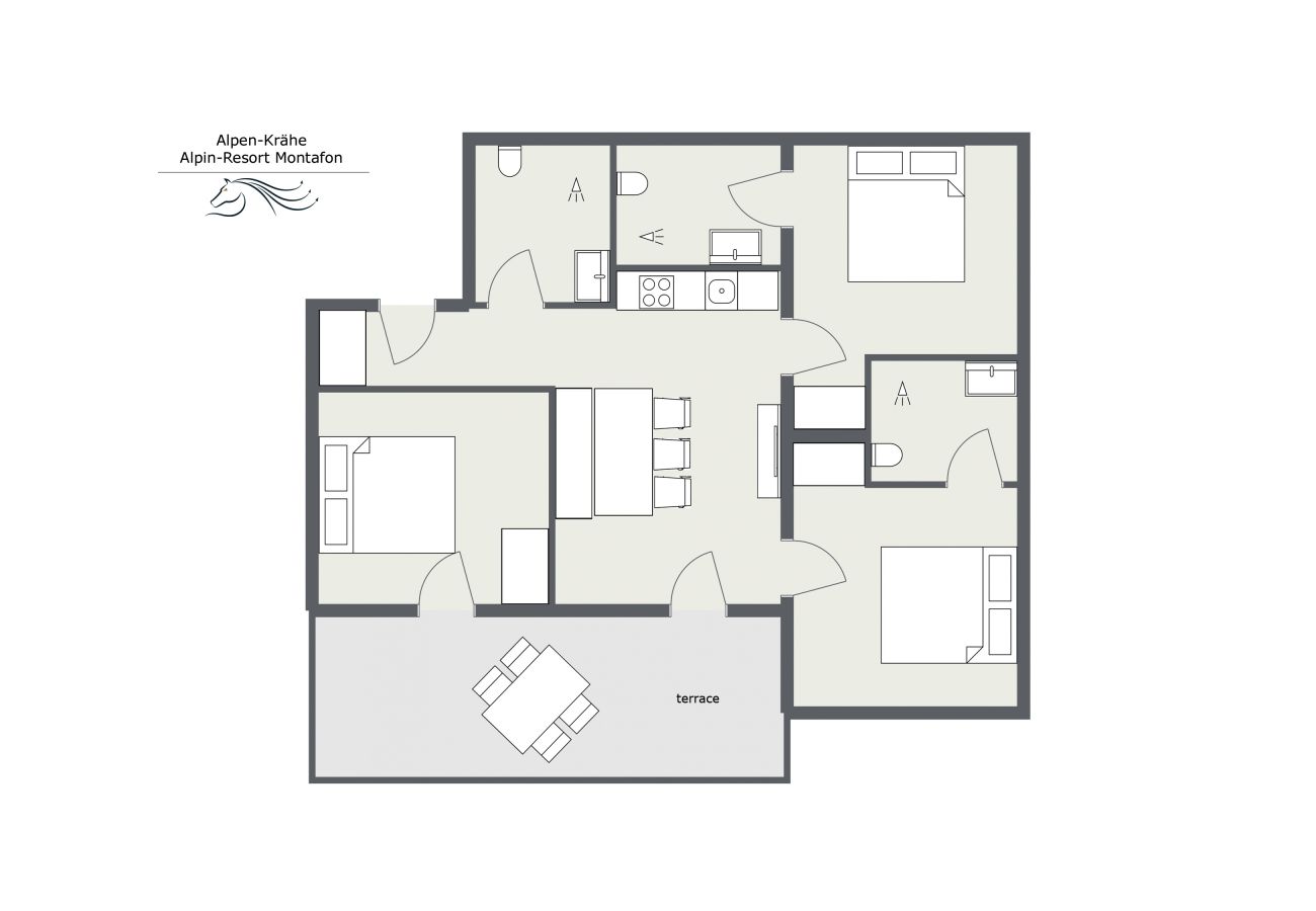 Apartment in Gargellen - 65m2 Ferienwohnung 