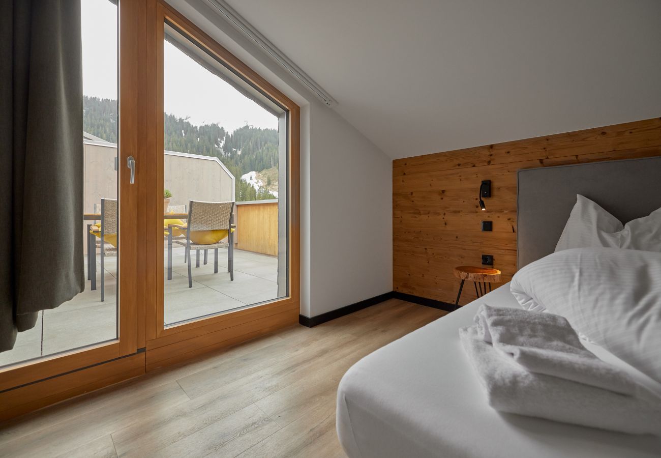 Appartement in Gargellen - Apartment mit zwei Schlafzimmer mit Doppelbett und Einzelbetten 