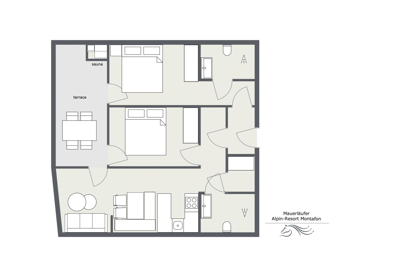 Appartement in Gargellen - Großzügiges Zwei-Schlafzimmer Apartment 