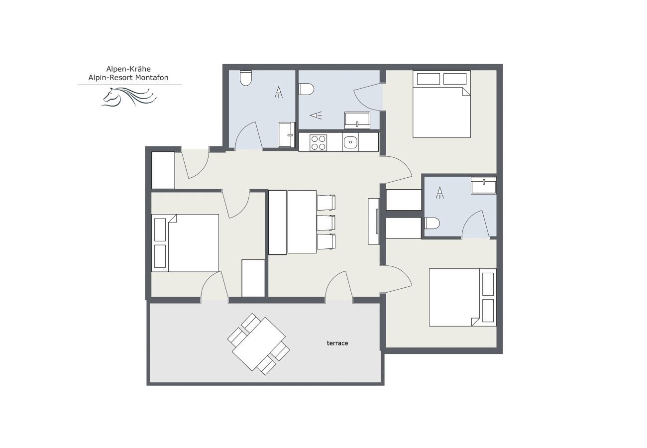 Appartement in Gargellen - Groot appartement met drie slaapkamers 