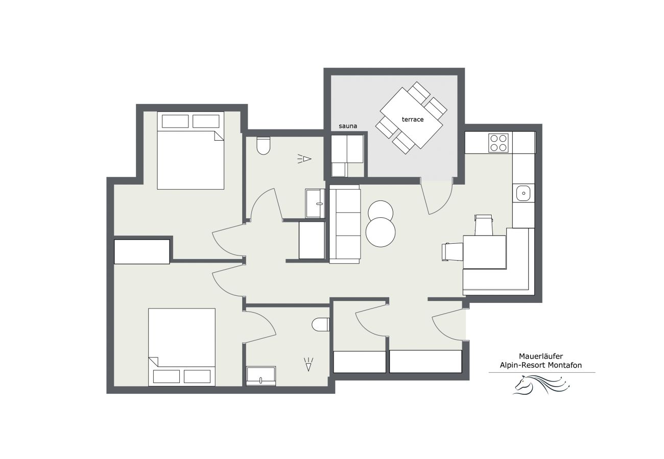 Appartement in Gargellen - Großzügiges Zwei-Schlafzimmer Apartment 