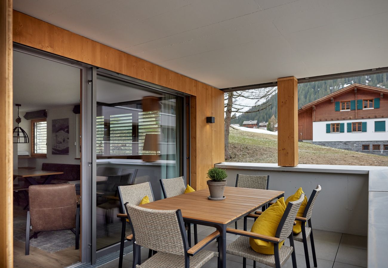 Ferienwohnung in Gargellen - Apartment mit zwei Schlafzimmer mit Doppelbett und Einzelbetten 