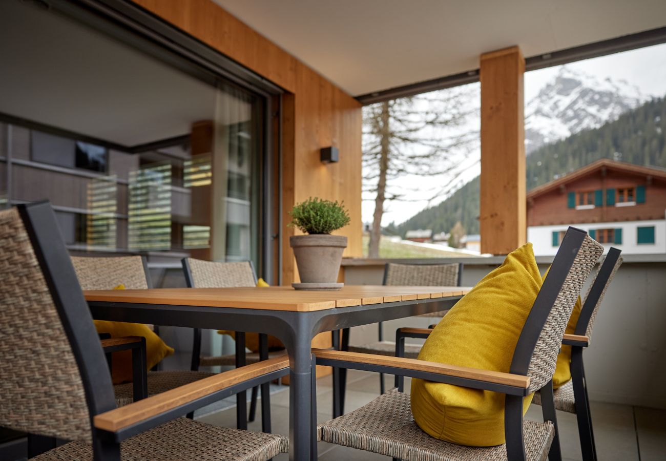 Ferienwohnung in Gargellen - Apartment mit zwei Schlafzimmer mit Doppelbett und Einzelbetten 