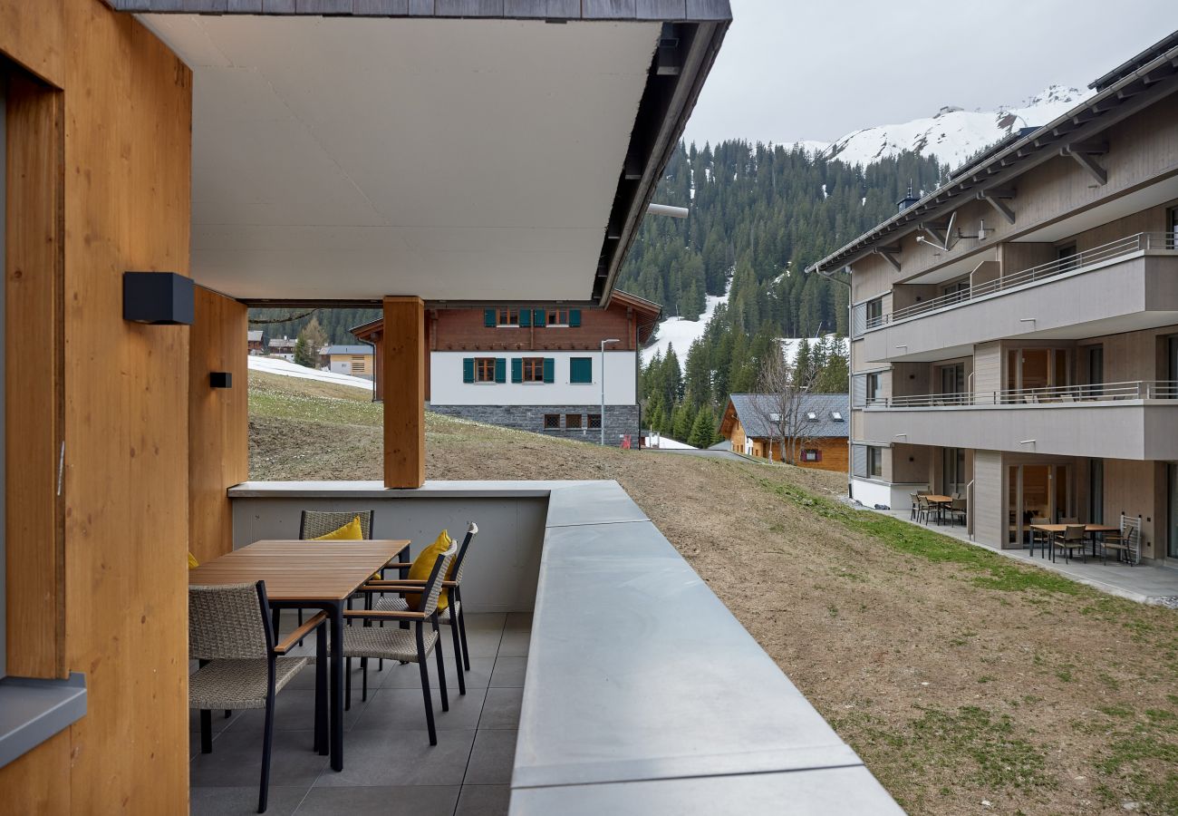 Ferienwohnung in Gargellen - Apartment mit zwei Schlafzimmer mit Doppelbett und Einzelbetten 