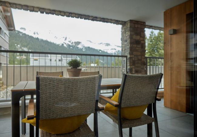 Ferienwohnung in Gargellen - Zwei-Schlafzimmer-Apartment mit zwei Doppelbetten und einem Etagenbett  Ferienwohnung in Gargellen - Zwei-Schlafzimmer-Apartment mit zwei Doppelbetten und einem Etagenbett