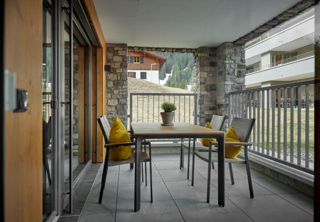 Ferienwohnung in Gargellen - Zwei-Schlafzimmer-Apartment mit zwei Doppelbetten und einem Etagenbett  Ferienwohnung in Gargellen - Zwei-Schlafzimmer-Apartment mit zwei Doppelbetten und einem Etagenbett