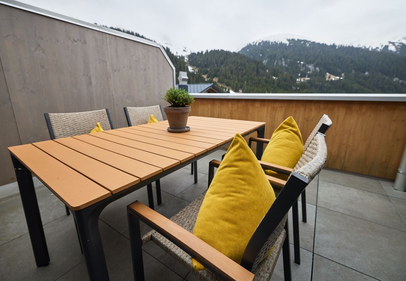 Ferienwohnung in Gargellen - Apartment mit zwei Schlafzimmer mit Doppelbett und Einzelbetten 