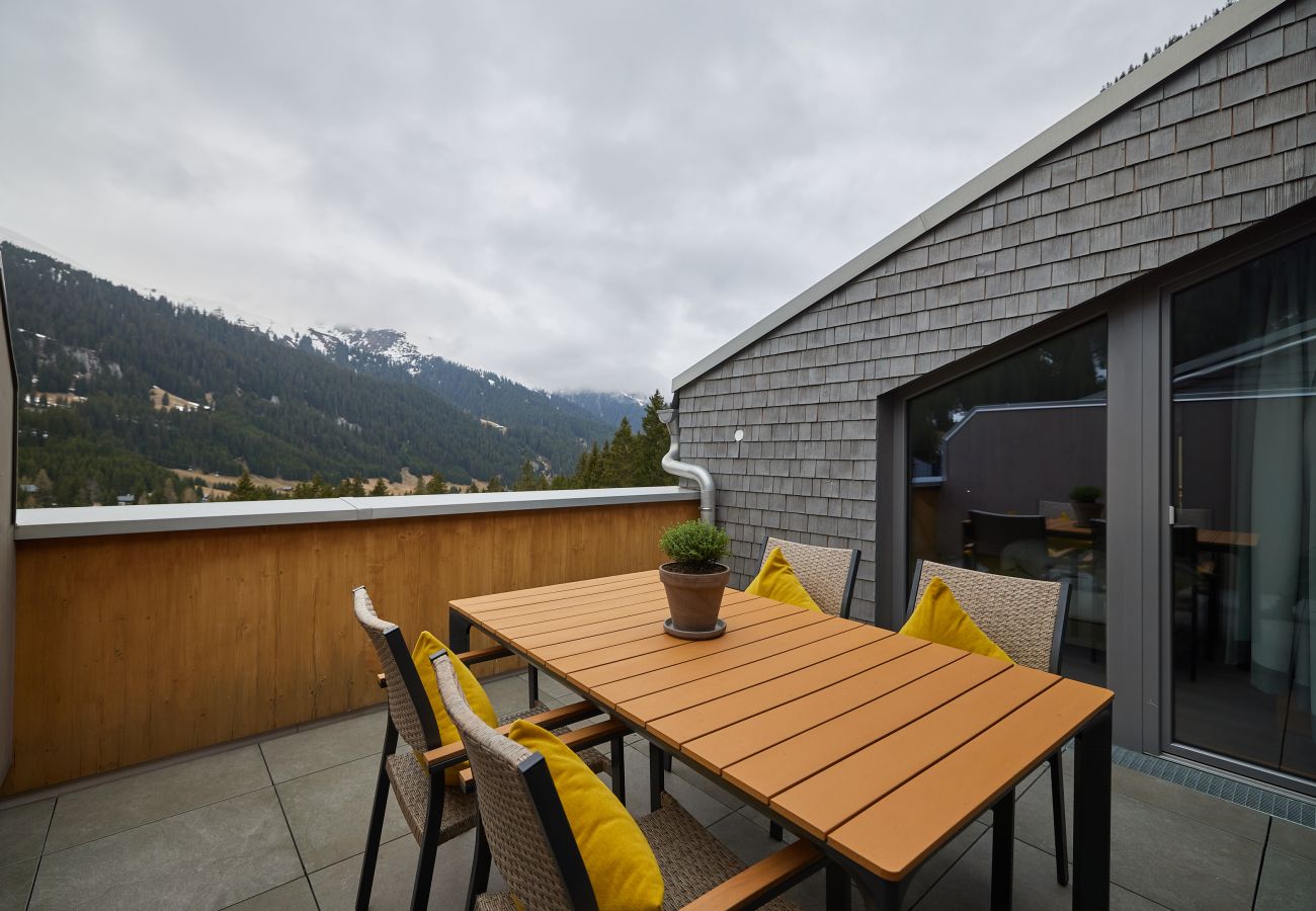 Ferienwohnung in Gargellen - Apartment mit zwei Schlafzimmer mit Doppelbett und Einzelbetten 