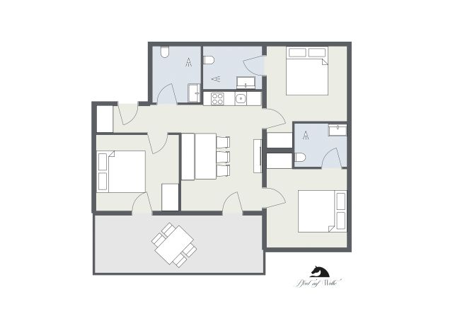 Ferienwohnung in Gargellen - Große Drei-Schlafzimmer Wohnung 