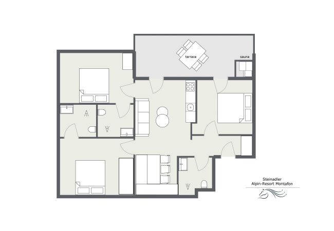 Ferienwohnung in Gargellen - Premium Drei-Schlafzimmer Apartment mit Sauna Ferienwohnung in Gargellen - Premium Drei-Schlafzimmer Apartment mit Sauna
