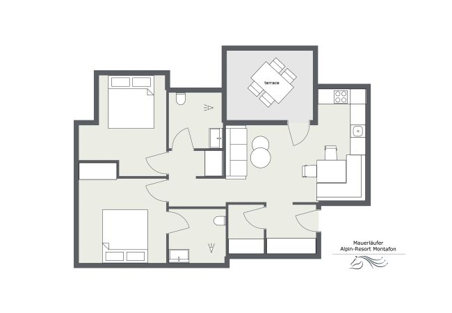 Ferienwohnung in Gargellen - Großzügiges Zwei-Schlafzimmer Apartment  Ferienwohnung in Gargellen - Großzügiges Zwei-Schlafzimmer Apartment